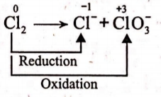 The reaction, Cl 2 longrightarrow Cl -+ ClO 3- is