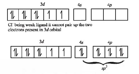 The Complex Showing A Spin Only Magnetic Moment Of 2 B M Is