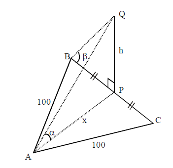 Abc Is A Triangular Park With Ab Ac 100 Metres A Vertic