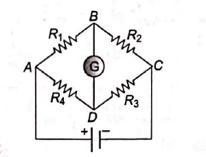 Galvanometer Null Deflection In the given circuit, the galvanometer G will show zero deflection if
