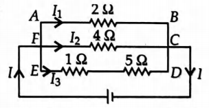 A current of 3 A flows through the 2 Ω resistor shown in the circuit ...