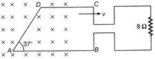 The loop ABCD is moving Wight velocity 9.9× 10-7kg towards right. The ...