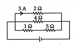 A current of 3 A flows through the 2 Ω resistor shown in the circuit ...