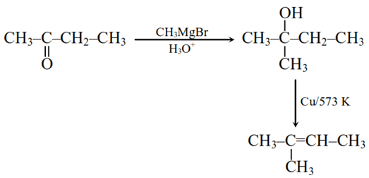 Consider the following reactions A overset(. i .) C H3 M g B r arrow B ...