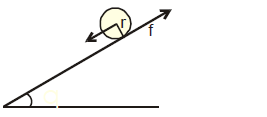 A solid sphere is rolling without sliding on an inclined surface having ...