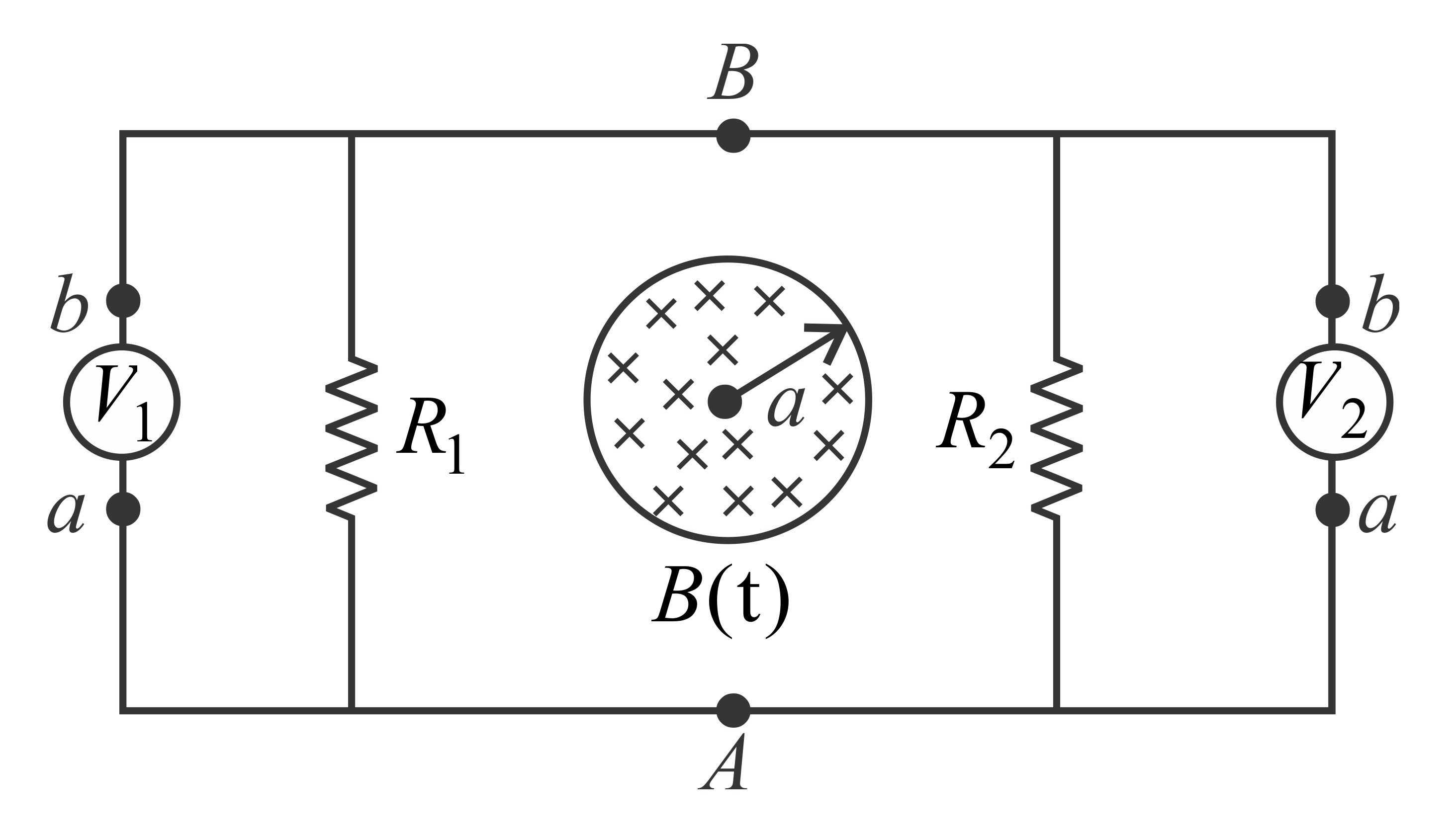 The Circuit Shown In The Figure Consists Of Two Resistances R1 And R2 Connected To Two Ideal